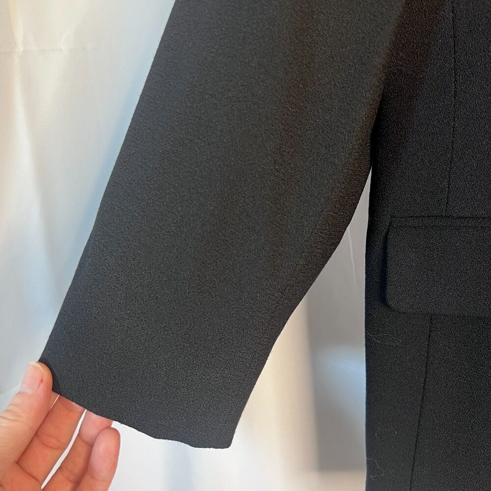 Jones New York Black 100% Pure Wool Made in USA Full Zip Jacket Blazer Size‎ 16 - Picture 5 of 10